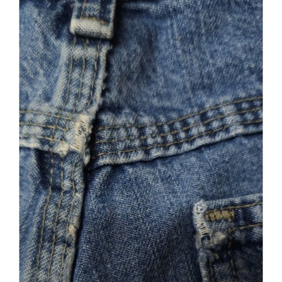 Wrangler Boys 14 Husky Blue Carpenter Jean Denim Jorts Work Utility Shorts 29x11 - Picture 8 of 10